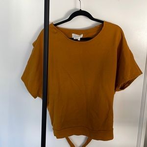 Never worn Anthropologie size extra large cozy soft crop top open back + tie